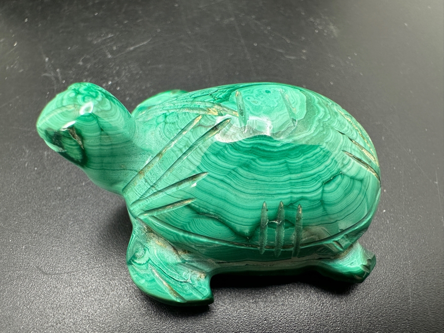 Six Carved Stone Turtle Figurines Jade Malachite 318g [Photo 16]