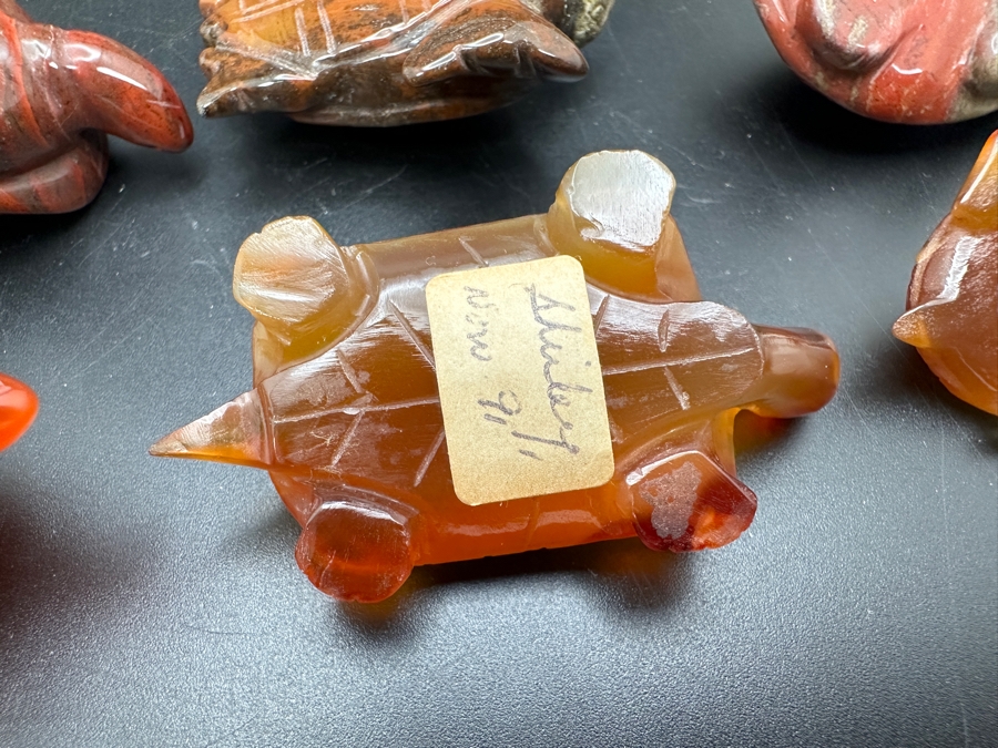 Six Carved Stone Turtle Figurines 194g [Photo 9]
