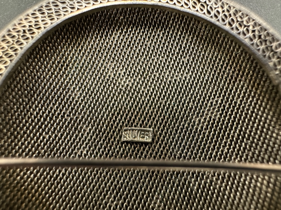 Vintage Filigree Silver Brooch Pin With Cabochon Turquoise 18g [Photo 7]