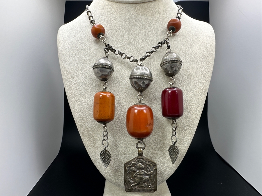 Vintage Tribal Statement 16' Necklace 92g [Photo 2]