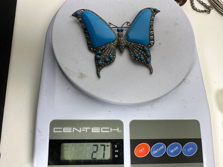 Vintage Butterfly Brooch Pin 27g [Photo 6]