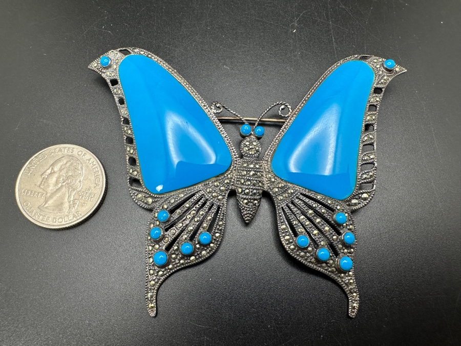 Vintage Butterfly Brooch Pin 27g [Photo 3]