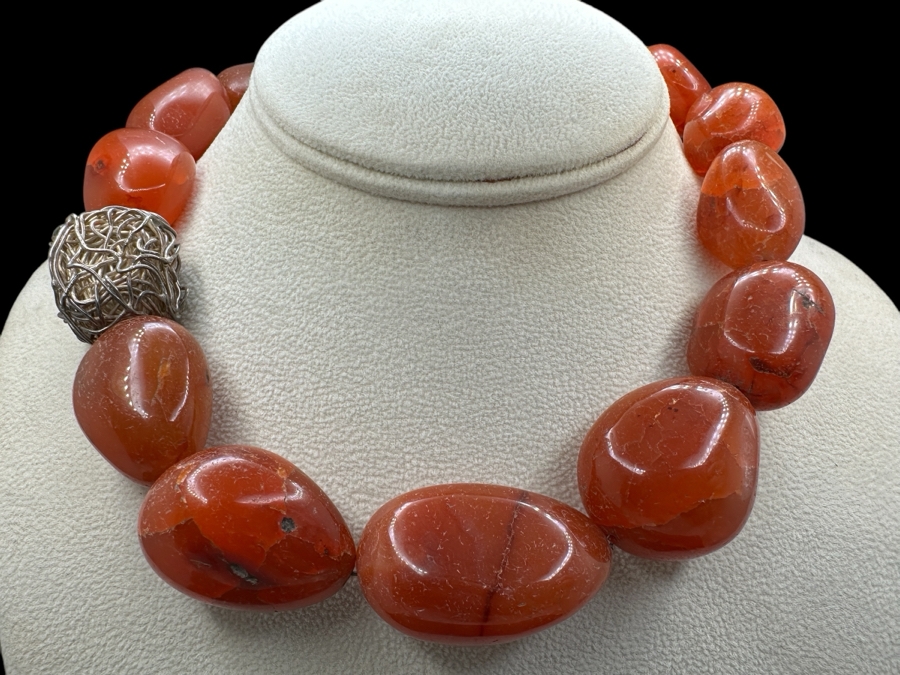 Vintage Carnelian Beaded 16' Necklace [Photo 1]