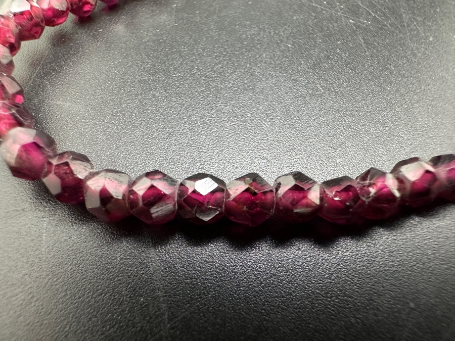 16' Amethyst Bead Necklace With Silver Clasp [Photo 4]