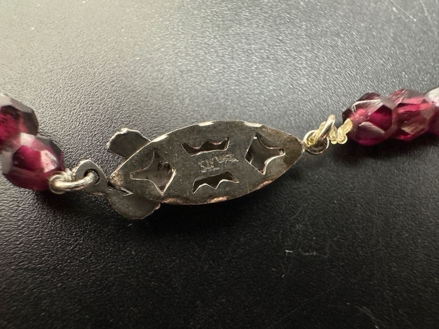 16' Amethyst Bead Necklace With Silver Clasp [Photo 5]