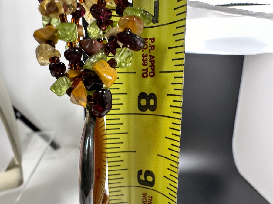 16' Multi-Stone Statement Necklace With Carnelian Pendant [Photo 7]