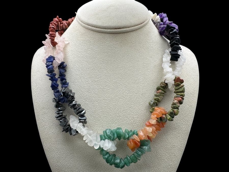 18' Multi-Stone Woven Chain Necklace [Photo 1]
