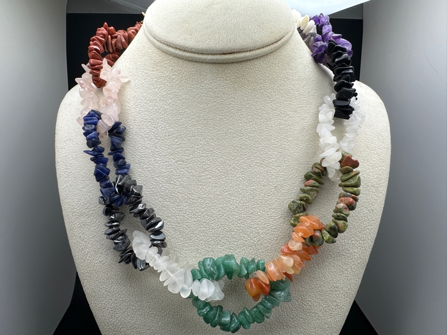 18' Multi-Stone Woven Chain Necklace [Photo 2]
