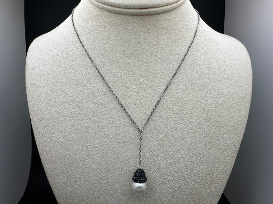 16' Swarovski Crystal Pearl Pendant Necklace [Photo 2]
