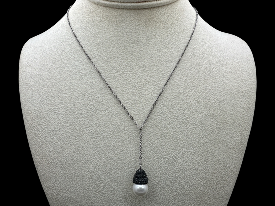 16' Swarovski Crystal Pearl Pendant Necklace [Photo 1]