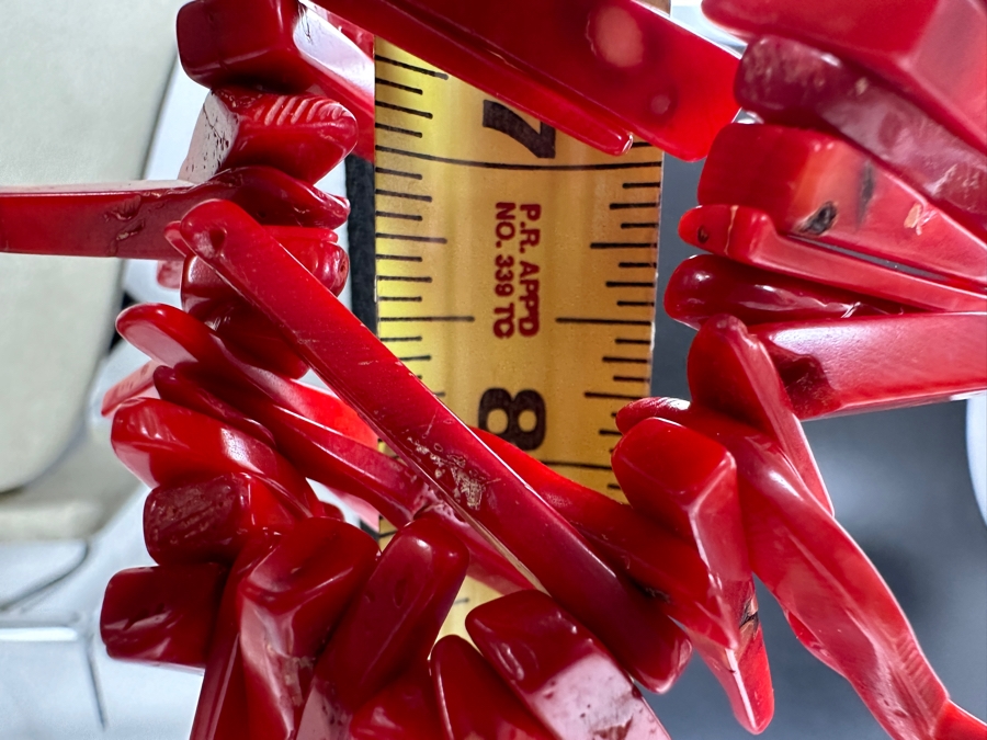 16' Red Coral Statement Necklace [Photo 8]