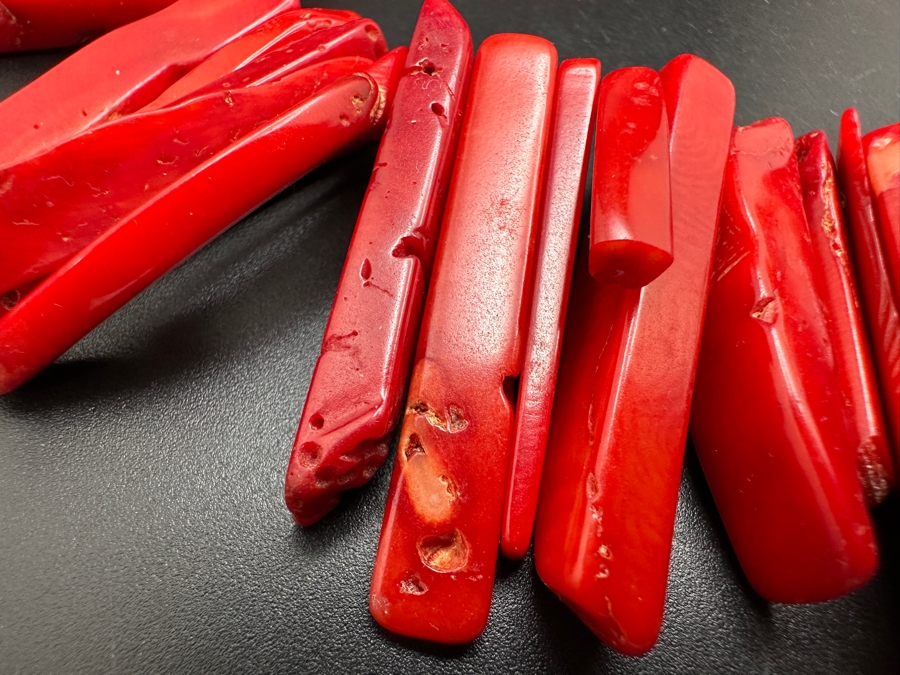 16' Red Coral Statement Necklace [Photo 5]