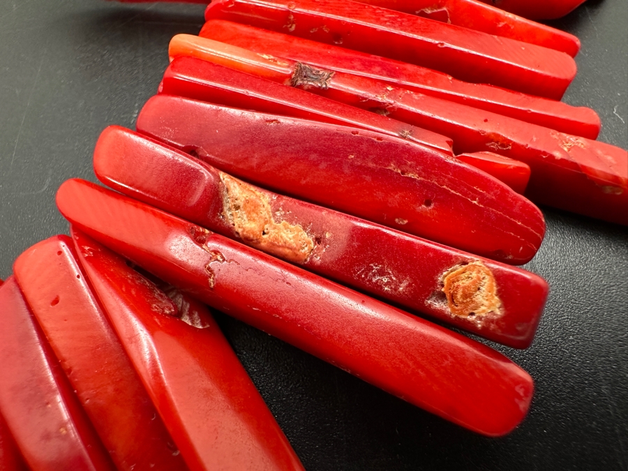 16' Red Coral Statement Necklace [Photo 6]