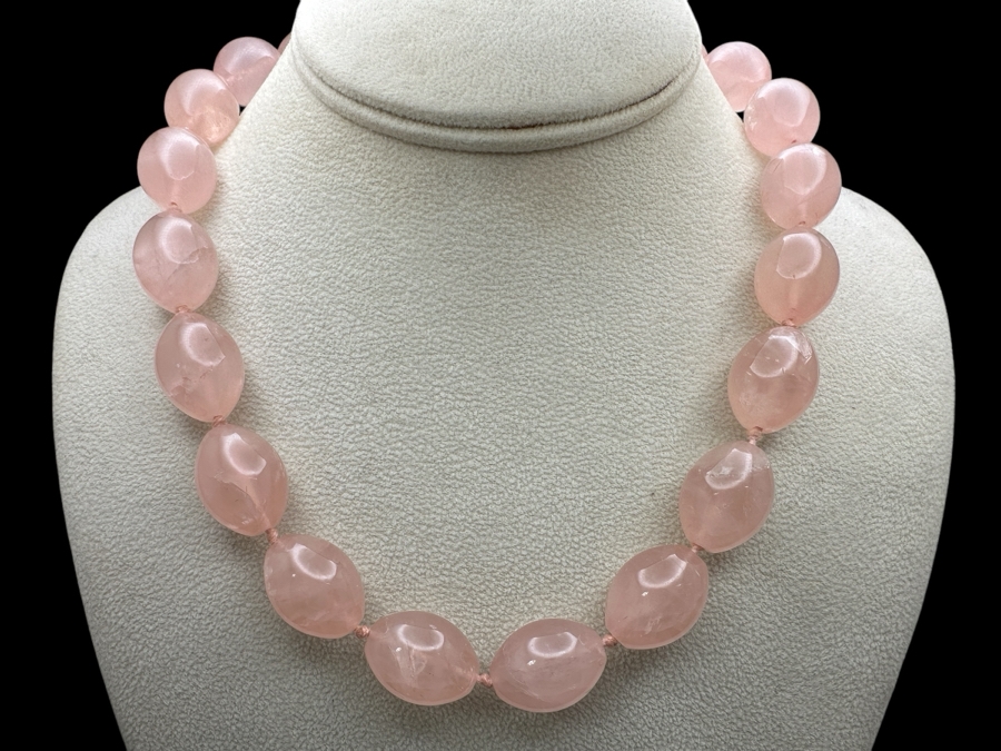 18' Rose Quartz Beaded Necklace [Photo 1]