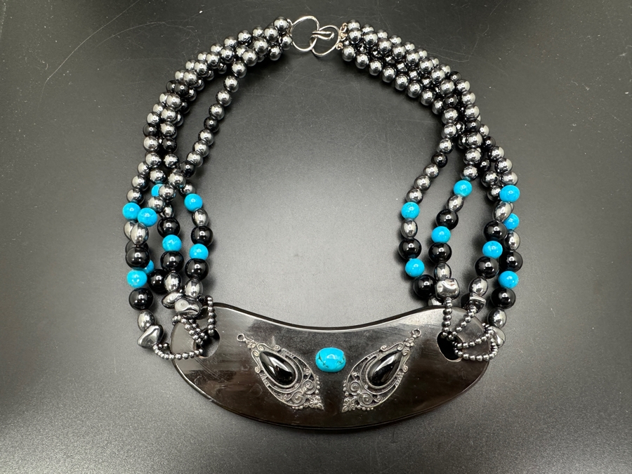 12' Multi-Stone Necklace With Turquoise [Photo 4]