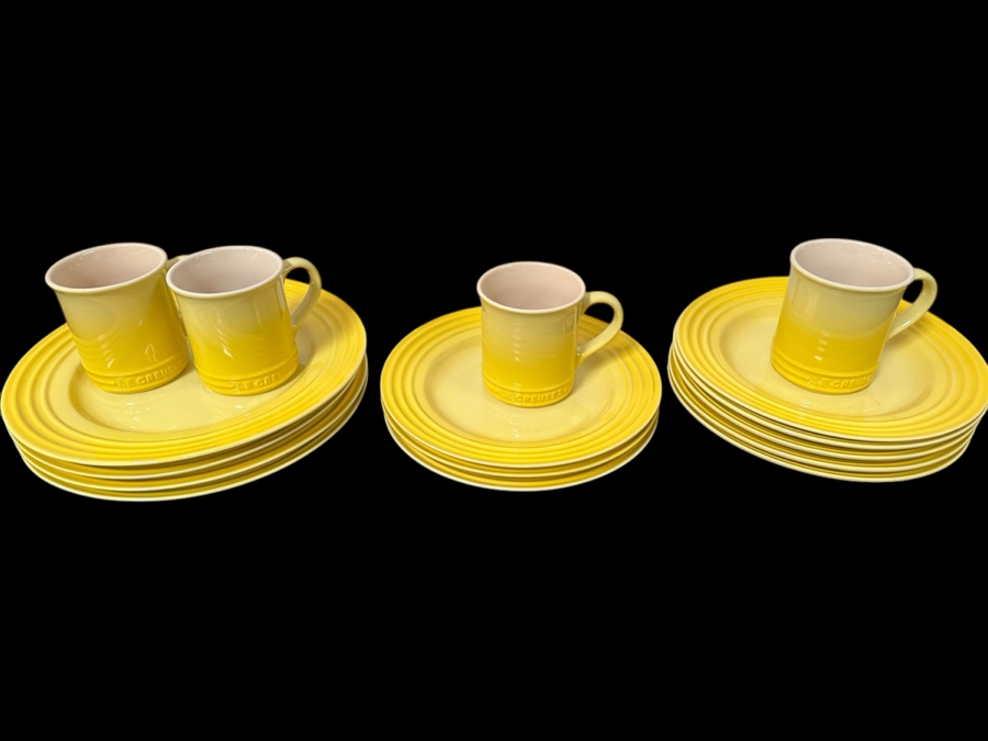 Le Creuset Yellow Plates & Mugs