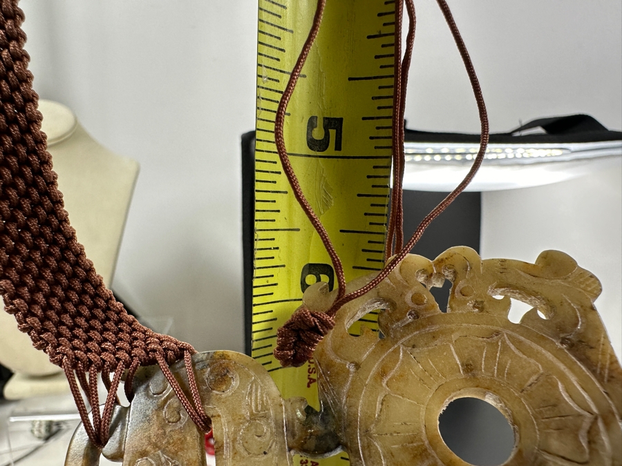 Carved Jade Stone Pendant 12' Necklace [Photo 8]