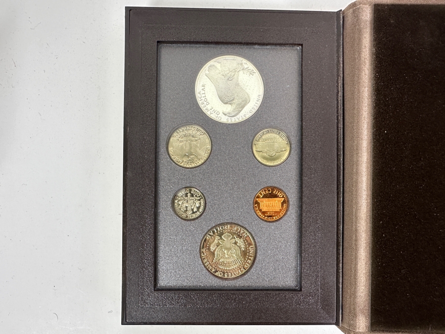 1984 United States Coin Proof Set Celebrating The Los Angeles XXIII Olympics Featuring $1 Silver Olympic Dollar Coin [Photo 7]