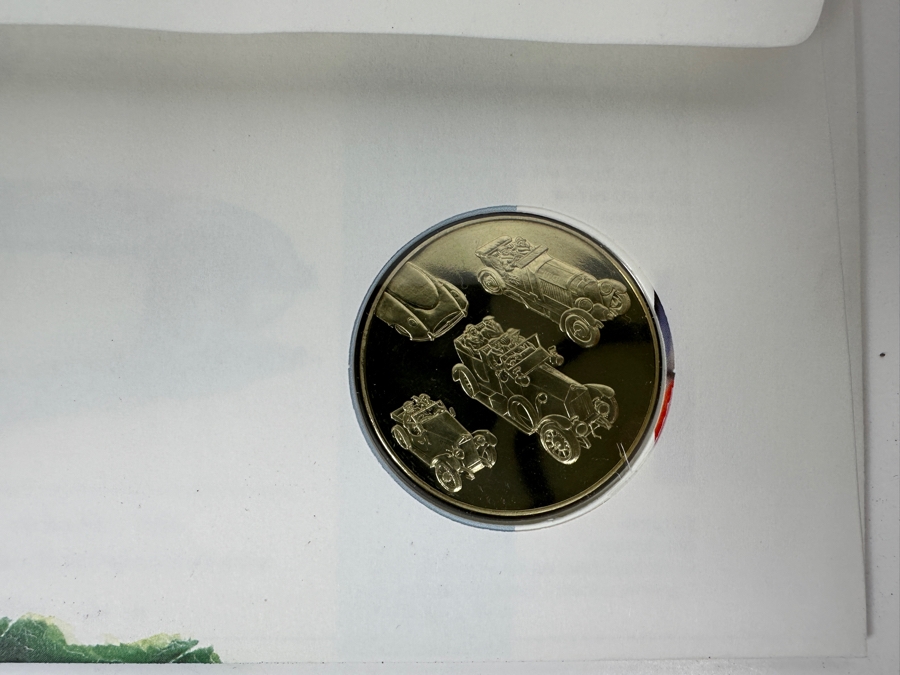 (3) Limited Edition Royal Mint Of England 1996 Celebration Of Football First Day Cover With Two Pounds Coin And (1) Limited Edition 1996 Great Britain First Day Cover 'A Century Of British Motoring With Commemorative Medal [Photo 8]