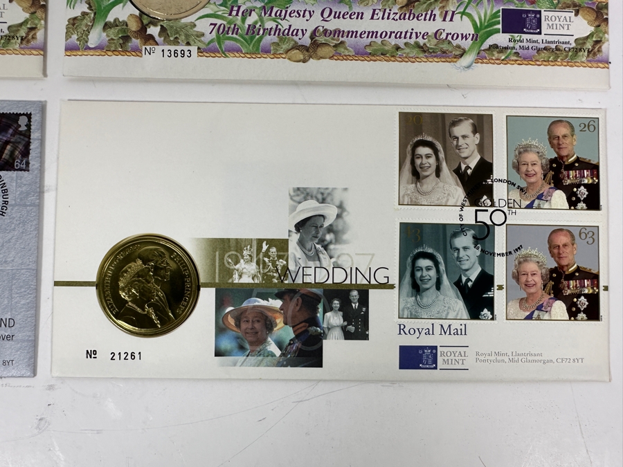 Just Added - Four Royal Mint First Day Covers With Coins / Tokens [Photo 8]