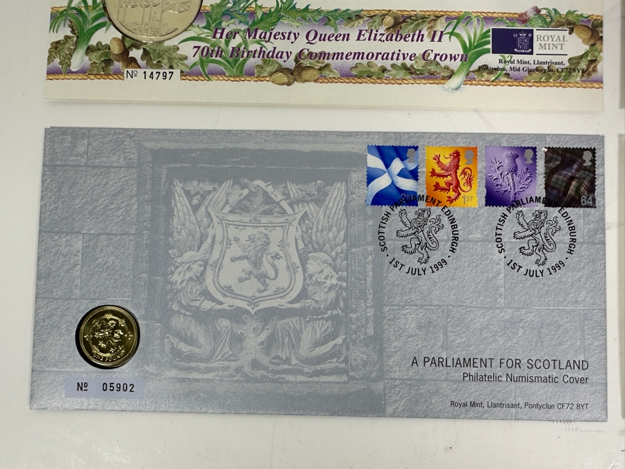 Just Added - Four Royal Mint First Day Covers With Coins / Tokens [Photo 5]