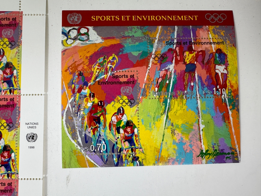 Collection Of 1996 Leroy Neiman Mint Sheets Of Olympic Atheletes Stamps [Photo 8]