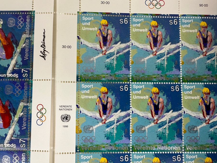 Collection Of 1996 Leroy Neiman Mint Sheets Of Olympic Atheletes Stamps [Photo 7]