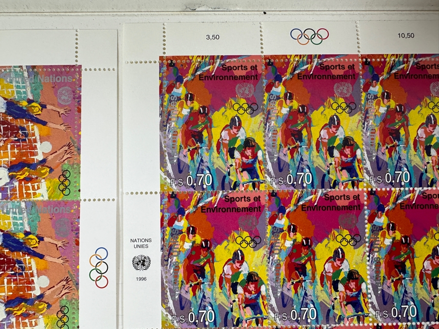 Collection Of 1996 Leroy Neiman Mint Sheets Of Olympic Atheletes Stamps [Photo 4]