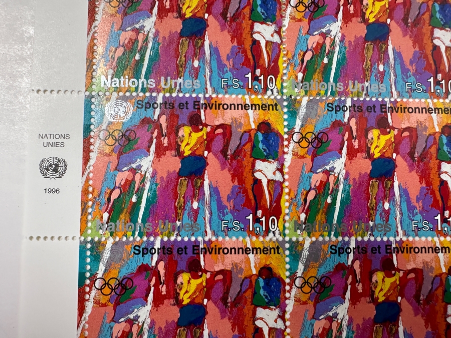 Collection Of 1996 Leroy Neiman Mint Sheets Of Olympic Atheletes Stamps [Photo 5]