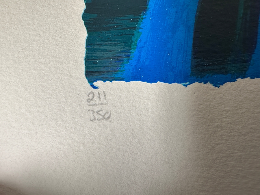 Ali Golkar (B. 1948, Iran) Artist Hand Signed Limited Edition Color Serigraph On Paper Titled 'Sonnet II' Numbered 211 Of 350 24 X 19 [Photo 9]