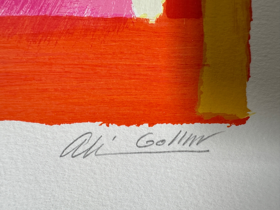 Ali Golkar (B. 1948, Iran) Artist Hand Signed Limited Edition Color Serigraph On Paper Titled 'Sonnet II' Numbered 211 Of 350 24 X 19 [Photo 7]