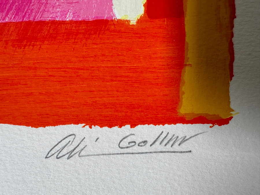 Ali Golkar (B. 1948, Iran) Artist Hand Signed Limited Edition Color Serigraph On Paper Titled 'Sonnet II' Numbered 211 Of 350 24 X 19 [Photo 8]