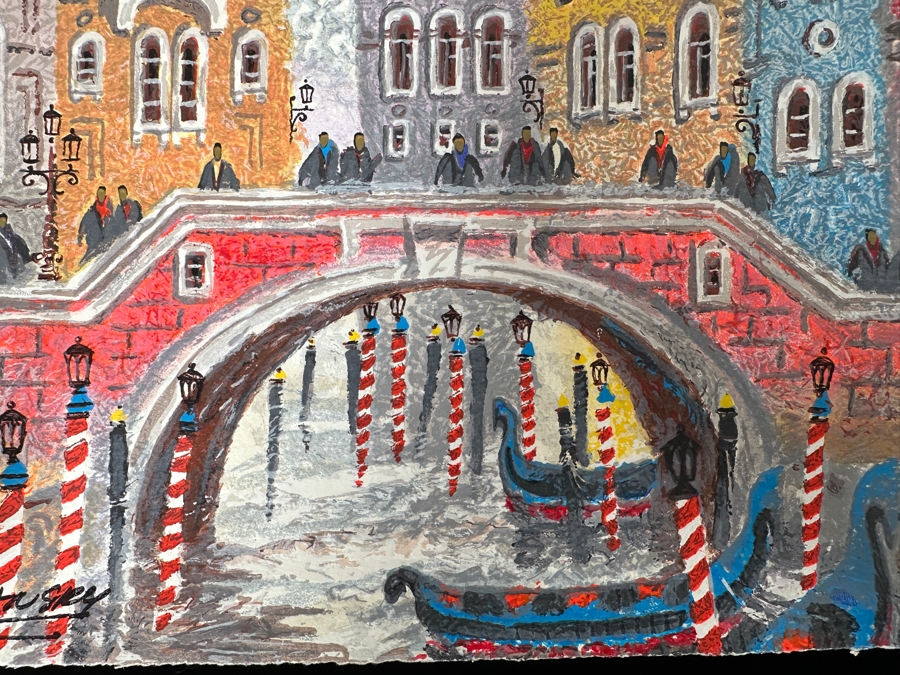 Anatole Krasnyansky (B. 1930, Ukrainian/American) Artist Signed Limited Edition Seriolithograph Titled 'Memories Of Venice I' Numbered 206 Of 350 14.75 X 16.25 [Photo 5]