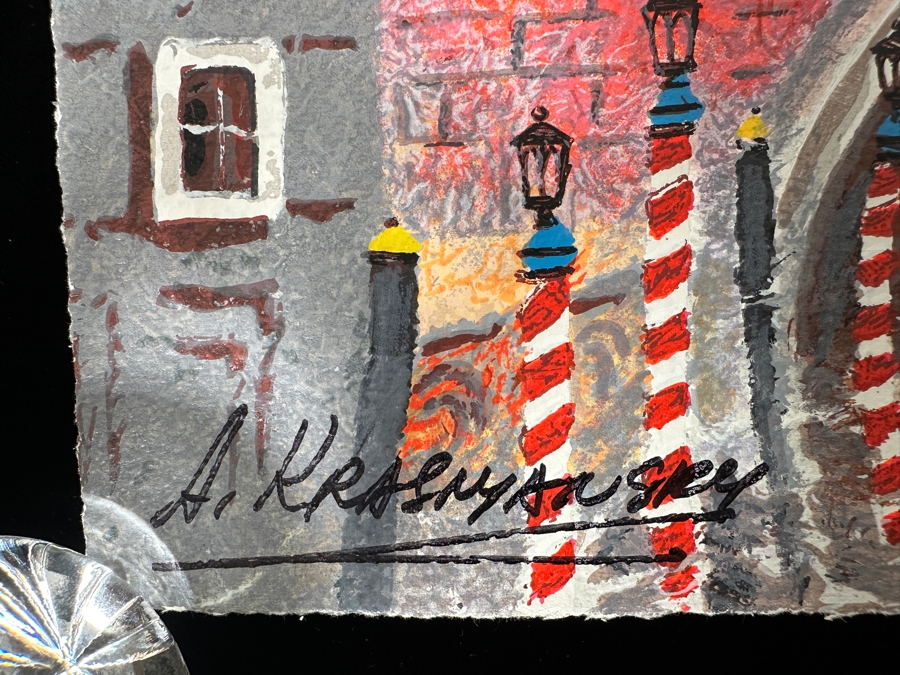 Anatole Krasnyansky (B. 1930, Ukrainian/American) Artist Signed Limited Edition Seriolithograph Titled 'Memories Of Venice I' Numbered 206 Of 350 14.75 X 16.25 [Photo 6]