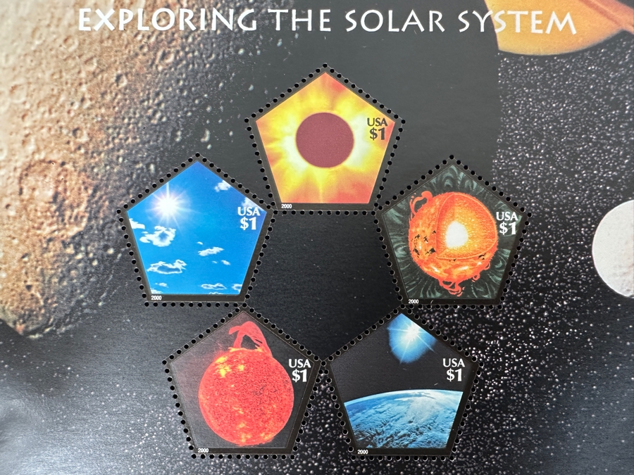 Two Sheets Of Rare Mint U.S. Postage Stamps World Stamp Expo 2000 Space Achievements And Exploration Includes Multiple Holographic Space Stamps With Multiple $11.75 Stamps Featured Per Sheet [Photo 13]