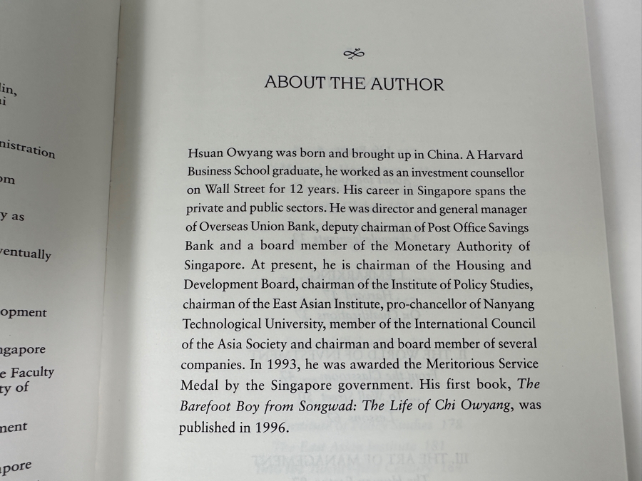 1998 First Edition Hardcover Book From Wall Street To Bukit Merah: Strategies Of A Corporate Leader - Entrepeneurs Of Asia By Hsuan Owyang [Photo 6]