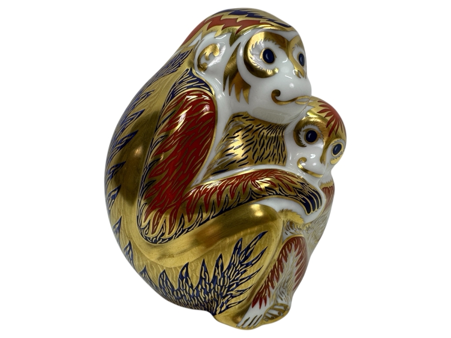 Royal Crown Derby Bone China Monkey Figurine 4H [Photo 1]