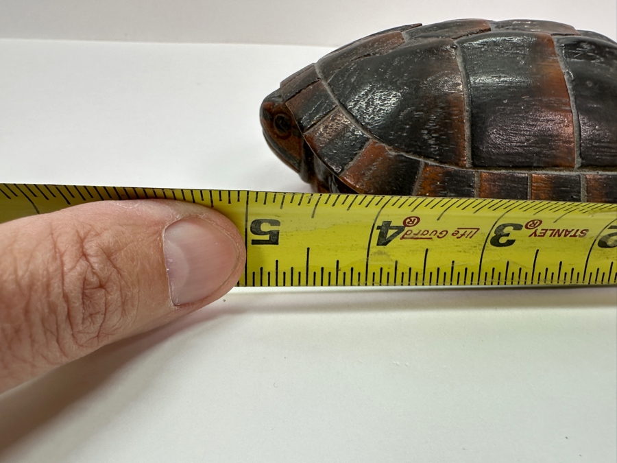 Hand Carved Wooden Turtle Box 5'W [Photo 8]