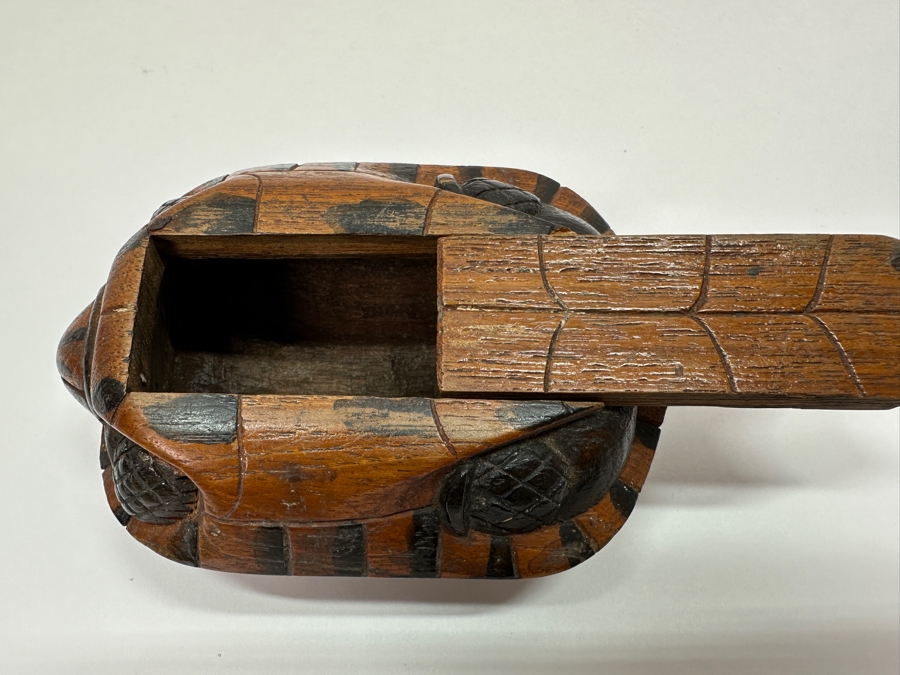 Hand Carved Wooden Turtle Box 5'W [Photo 6]