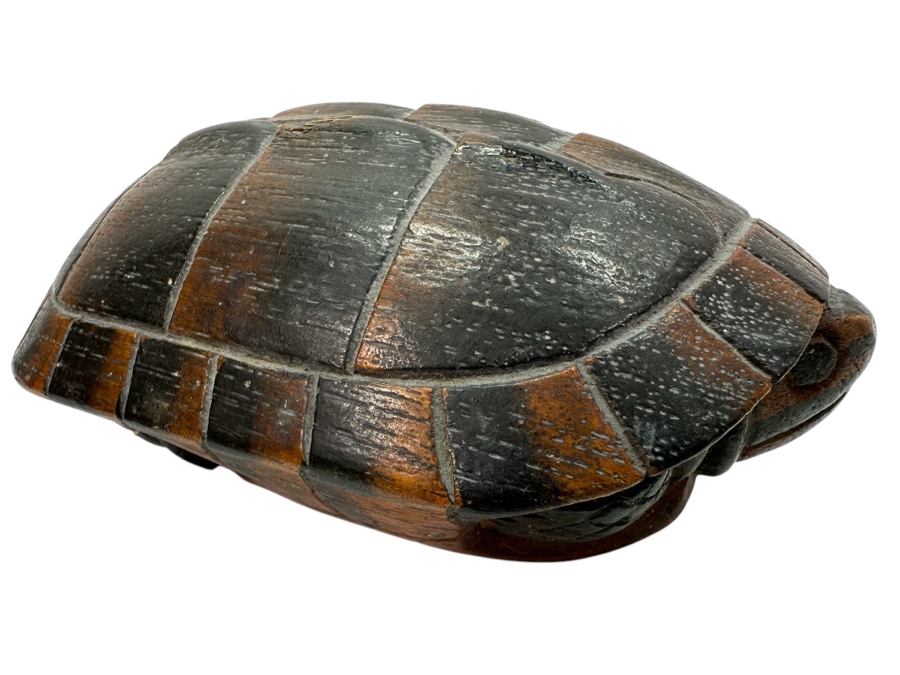 Hand Carved Wooden Turtle Box 5'W [Photo 1]
