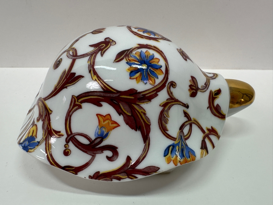 Limoges France Porcelain Turtle Figurine By Galleria 5W [Photo 2]