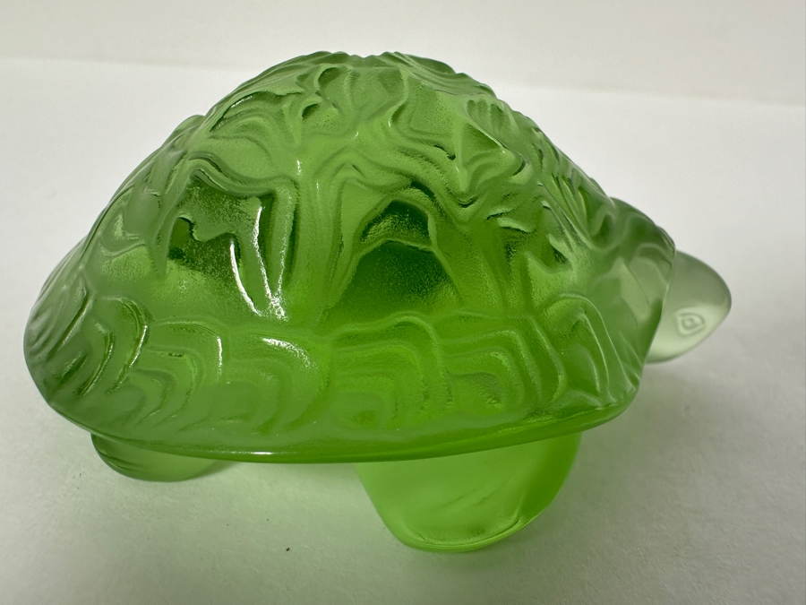 Lalique Green Sidonie Turtle #1214500 3'W [Photo 6]