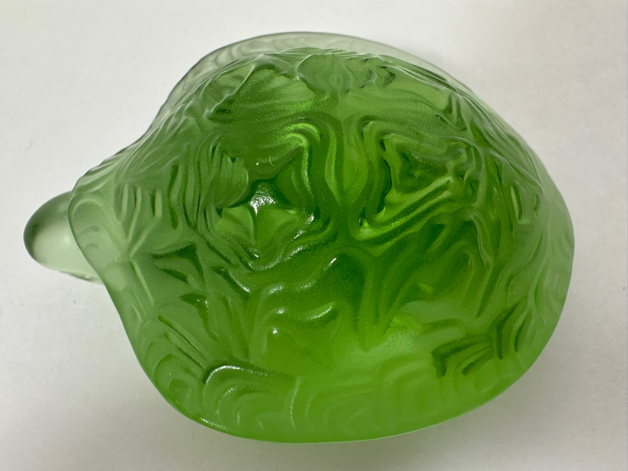 Lalique Green Sidonie Turtle #1214500 3'W [Photo 4]