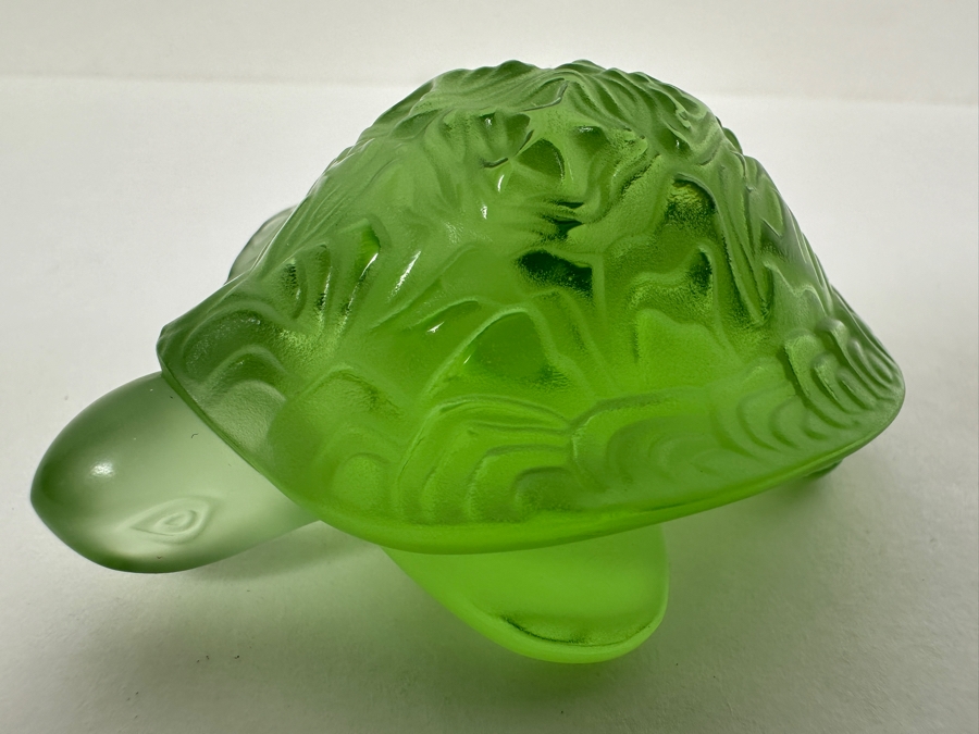 Lalique Green Sidonie Turtle #1214500 3'W [Photo 5]