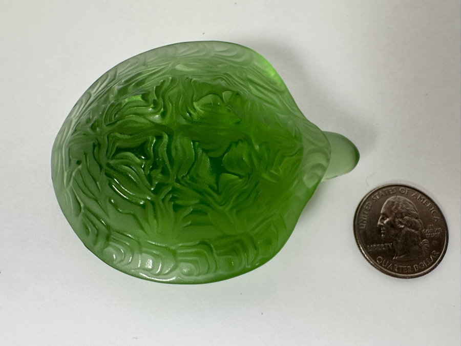 Lalique Green Sidonie Turtle #1214500 3'W [Photo 10]