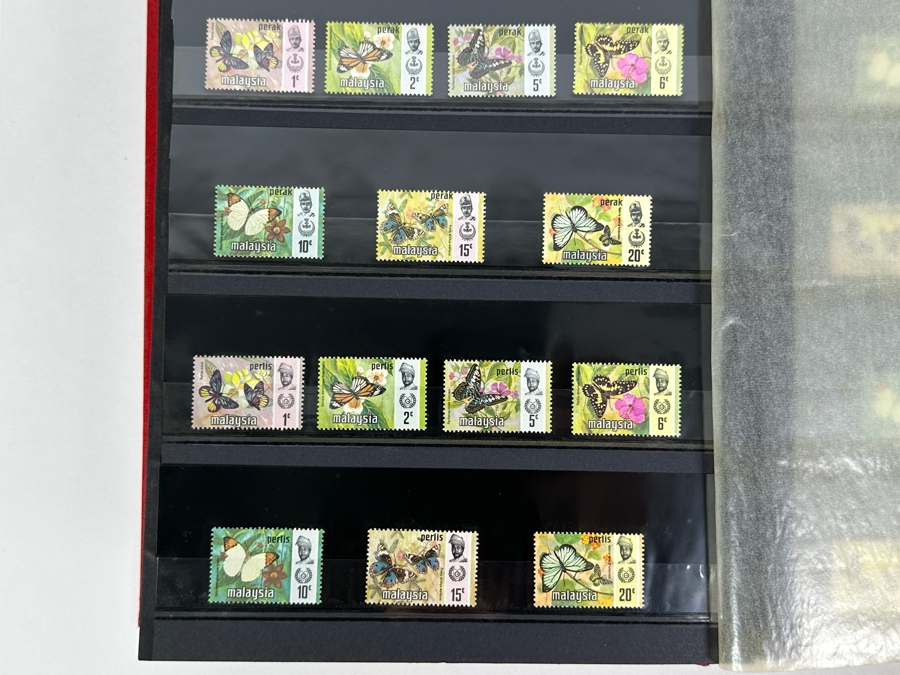 Large Collection Of Mint Stamps From Singapore And Malaysia - See Photos For Sampling Of Stamps In Book [Photo 7]