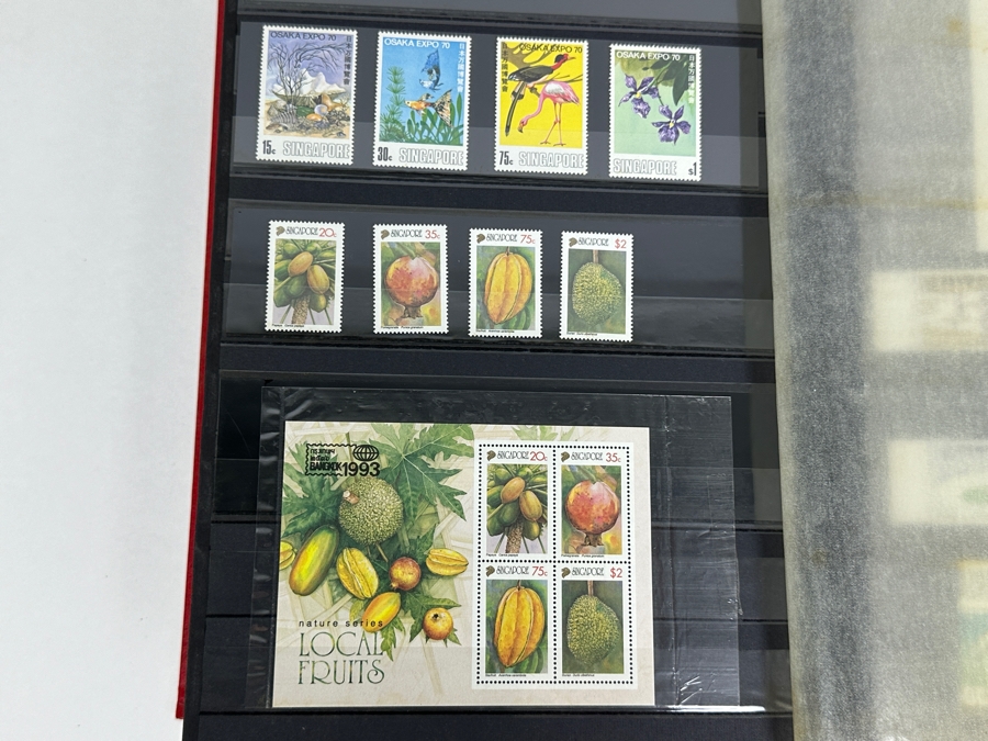 Large Collection Of Mint Stamps From Singapore And Malaysia - See Photos For Sampling Of Stamps In Book [Photo 22]