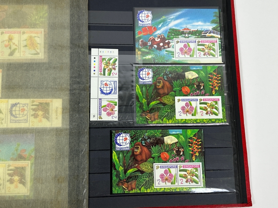 Large Collection Of Mint Stamps From Singapore And Malaysia - See Photos For Sampling Of Stamps In Book [Photo 33]