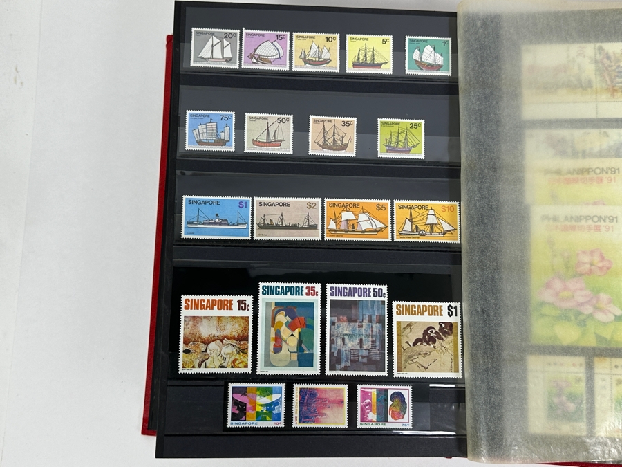 Large Collection Of Mint Stamps From Singapore And Malaysia - See Photos For Sampling Of Stamps In Book [Photo 19]