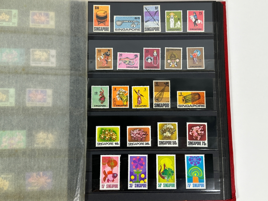 Large Collection Of Mint Stamps From Singapore And Malaysia - See Photos For Sampling Of Stamps In Book [Photo 16]